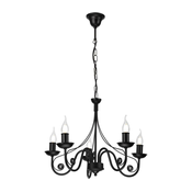 Luster na lancu DONATO 5xE14/40W/230V crna