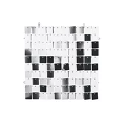 PartyDeco Dekorativna plošča - Srebrna 30 x 30 cm