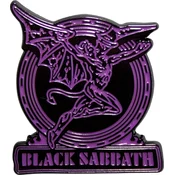 Black Sabbath Purple Text Logo & Daemon Odznak 40 mm