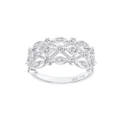 DIAMANT LETERNEL Prstan Ring aus 375 Weißgold mit Diamant srebrna