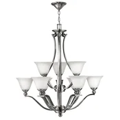 Elstead Lighting Elstead Bolla 9-kraki lestenec, brušen nikelj, E27, (22099765)