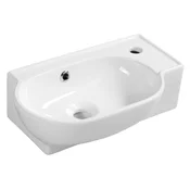 SAPHO YUMO Kotni Keramični Umivalnik 45x28cm, Bela Eleganca za Sodobne Kopalnice