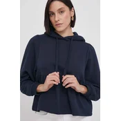 Pulover Pepe Jeans ženska, mornarsko modra barva, s kapuco