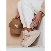 Sneakersy damskie na platformie LALANDRA beżowe Dstreet