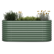 Blumfeldt Dvignjena gredica High Grow, 200 x 80 x 100 cm, iz valovite jeklene pločevine, enostavna za montažo, odporna proti rji in mrazu (GDMB4-Bl-HG-200-DM)