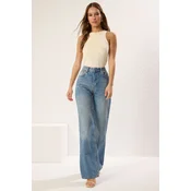 Trendyol Blue High Waist Wide Leg Jeans