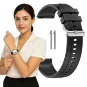 Pašček za Huawei Watch GT4/GT5/GT6 41 mm z vzmetnimi zatiči črne barve 18 mm