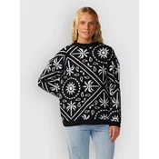 Rip Curl Bossa Nova Bandana Knit Crew ženski pulover black