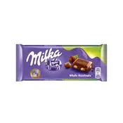 Čokolada s celimi lešniki, Milka, 100 g