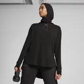 Womens Puma MODEST Hoodie, Black, Size XL, Clothing