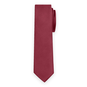 Moška ozka kravata v bordo barvi s tanko črto 15917