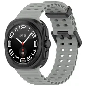 Silikonski pas Techsuit W062 za Samsung Galaxy Watch Ultra 47mm/Galaxy Watch Ultra 2 - siv