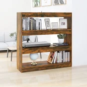 vidaXL vidaXL Knjižna omara/pregrada dimljeni hrast 100x30x103 cm, (20705085)