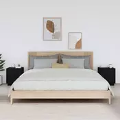 Vidaxl vidaXL Nočne omarice, komplet 2, črne, 40x34x45 cm, masiven borov les
