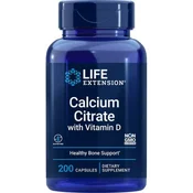 Kalcijev citrat z vitaminom D - 200 kapsul