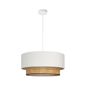 Luster na sajli NATIA 1xE27/60W/230V precnik 45 cm bela/braon
