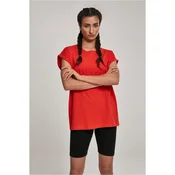 Womens T-shirt with extended shoulder blood orange
