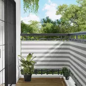 Balcony ekran Svijetlo siva i bijela. 90 x 800 cm