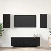 TV Kabinet za Zid Zidne 2 pcs Crni hrast 30,5 x 30 x 60 cm