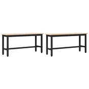 vidaXL vidaXL Jedilne klopi 2 pcs Naravna 100 x 32,5 x 49 cm, (5000160683)