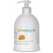 Greenatural Blago tekoče milo, meta in pomaranča - 500 ml