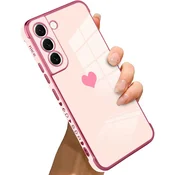 GS Ovitek za Samsung Galaxy S22, elektro srce, roza zlata