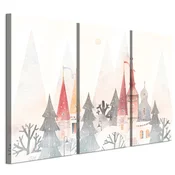 shumee Slika na italijanskem platnu 90 x 60 cm triptih - skandinavski slog - narava Slika na italijanskem platnu 120 x 80 cm triptih - skandinavski slog - narava