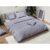 Svetleča mikropliš posteljnina STARS AND POINTS siva Dimenzije posteljnine: 70 x 90 cm | 140 x 200 cm