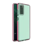 HURTEL Spring Case silikonski ovitek z barvnim okvirjem za Samsung Galaxy A72 4G temno roza