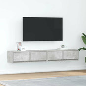 TV ormarici 2 kom boja betona 80x31x25,5 cm konstruirano drvo