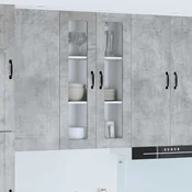 Zidni stakleni ormaric PORTO Betonski sivi 60 x 31 x 100 cm