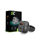 Green Cell In-car Charger USB-C Power Delivery + USB Quick Charge 3.0 (CAD33)