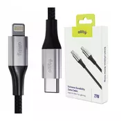 ALLITY kabel AUC-01 USB-C Lightning 1,0 m 27W CRNI