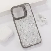 Maska Crystal Dots za iPhone 16 Pro siva