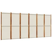 Vidaxl Paravan 6-delni svetlo siv 420x180 cm