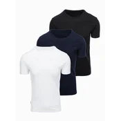 Moški komplet majic Ombre BASIC - črno/belo/modro