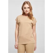 Womens T-shirt with extended shoulder union beige