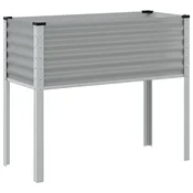 Vidaxl Vrtna greda siva 100x45x90 cm jeklo