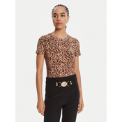 Just Cavalli Majica 79PAHE07 CJ112 Rjava Slim Fit