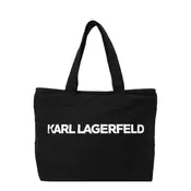 Karl Lagerfeld Nakupovalna torba ESSENTIAL  črna / bela