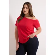 Trendyol Curve Ženska bluza Tbbss22Af0052, Crvena
