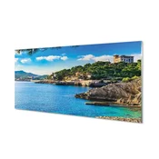 tulup.si Stenska plošča za kuhinjo Španija morske obale gore 125x50 cm