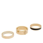 Prstan Tory Burch Enamel Ring Set 184445 Črna