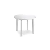 IPAE-PROGARDEN Baštenski plasticni sto Tondo - beli 90 × 9 0 × 72 cm