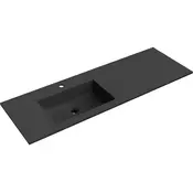 Mexen Otis vgradni umivalnik levo 141 x 46,5 cm, črna mat - 25181471L