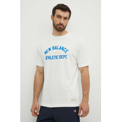Pamucna majica New Balance za muškarce, boja: bež, s tiskom, MT41514SST