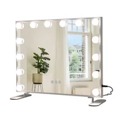 COSTWAY LED ogledalo za ličenje s 3 načini osvetlitve 50x 40cm, (5000276242)