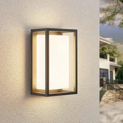 Lucande LED zunanja stenska svetilka Ilirian, antracit, aluminij, 15 cm - Sodobni - grafit, bela