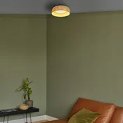 OSRAM LED stropna svetilka Decor Bamboo Paper, O 30 cm, bambus - Dnevna soba/jedilnica - Podeželska hiša/Rustikalna - svetlo rjava, bela