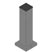 Kapa za Alu ograjni steber 100x100mm, antracit